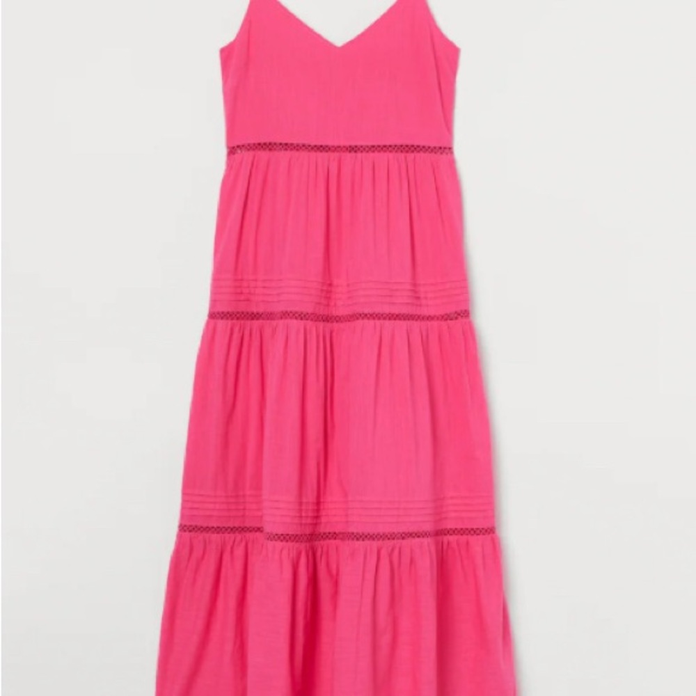 H&M Vibrant Pink Tiered Kids Dress